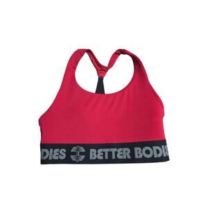 Better Bodies Sports Bra M Womens Red Wireless Pullover Sports Yoga Athleisure